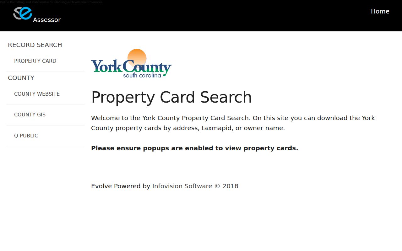 Rock Hill residents directory York County property-card search options